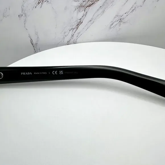 New PRADA Sunglasses Black Gray Lens 57-13-140 Authentic Prada - Picture 6 of 16